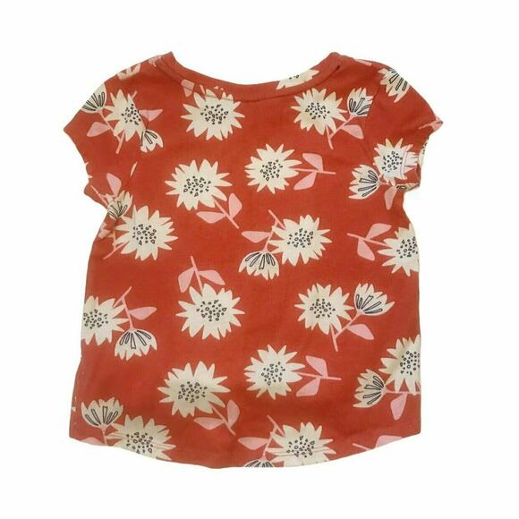 Cat & Jack Girls Floral Tie Front Top 4T - Picture 2 of 5